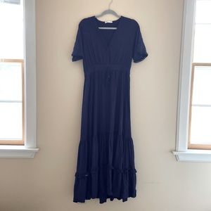 Navy blue maxi dress